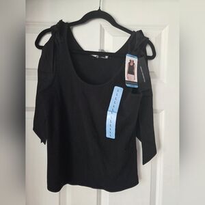 French Connection Black Sleeveless Size Large Top